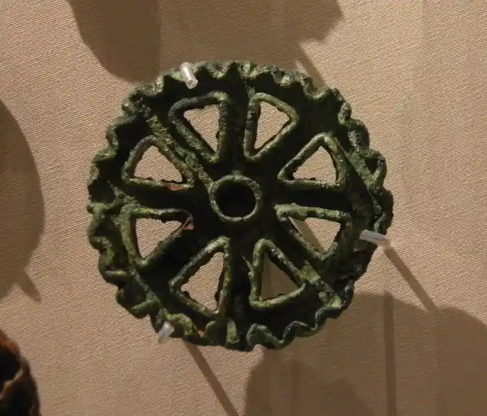 Eight-pointed cross, solar disc copper seal